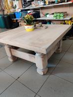 Robuuste houten salontafel, Ophalen, 100 tot 150 cm, 50 tot 100 cm, Zo goed als nieuw