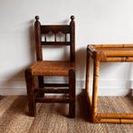 Antiek spaans biezen stoel vintage, Ophalen