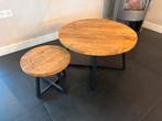 Salontafel Set van 2 - Mango Hout, Ophalen, Rond, Nieuw, 50 tot 100 cm