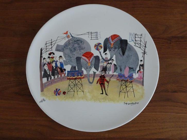 Vintage taartschaal bord Fiep Westendorp, Huis en Inrichting, Keuken | Servies, Zo goed als nieuw, Bord(en), Overige stijlen, Porselein