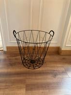 Stalen mand metaal zwart / opbergmand, Ophalen, Overige materialen, Mand, Rond