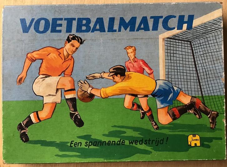 Vintage bordspel Voetbalmatch van Jumbo, Hobby en Vrije tijd, Gezelschapsspellen | Bordspellen, Zo goed als nieuw, Een of twee spelers