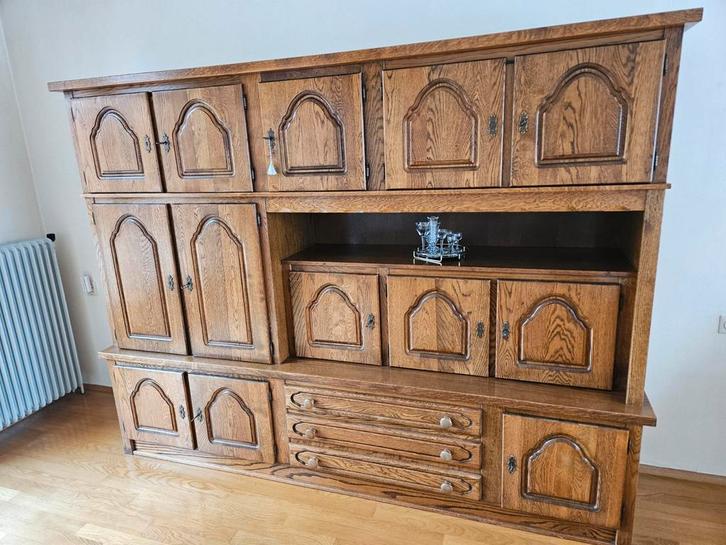 Antieke Vintage Muurkast, Huis en Inrichting, Kasten | Buffetkasten, Gebruikt, 150 tot 200 cm, 150 tot 200 cm, 25 tot 50 cm, Met lade(s)