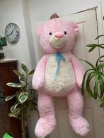 XXL teddy kermis beer met label, Kinderen en Baby's, Speelgoed | Knuffels en Pluche, Ophalen, Zo goed als nieuw, Beer