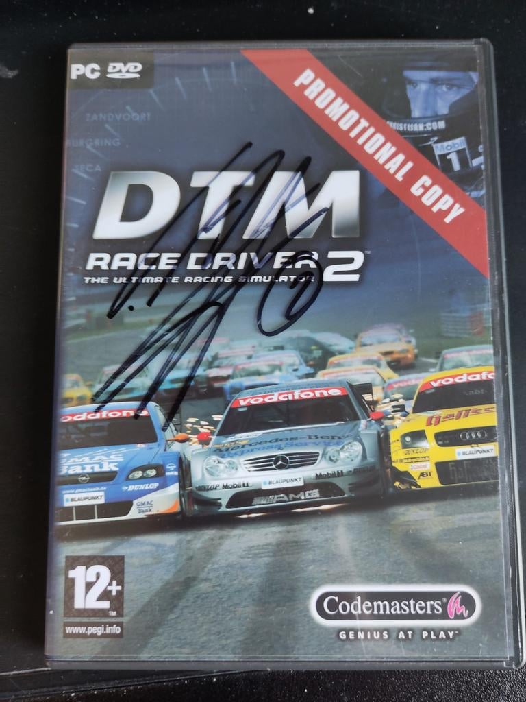 Gesigneerde DTM Racing Driver 2 PC Promo, Spelcomputers en Games, Games | Pc, Gebruikt, 1 speler, Racen en Vliegen, Ophalen of Verzenden