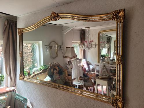 1.82 m brede vintage spiegel in nieuwstaat foto 1 t/m 6, Antiek en Kunst, Curiosa en Brocante, Ophalen