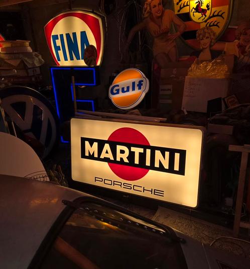 💥  Martini lichtbak lichtreclame PORSCHE Racing team 💥, Verzamelen, Merken en Reclamevoorwerpen, Zo goed als nieuw, Lichtbak of (neon) lamp