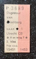 Dagretour Culemborg Utrecht, Verzamelen, Spoorwegen en Tramwegen, Kaart of Prent, Trein, Gebruikt, Ophalen of Verzenden