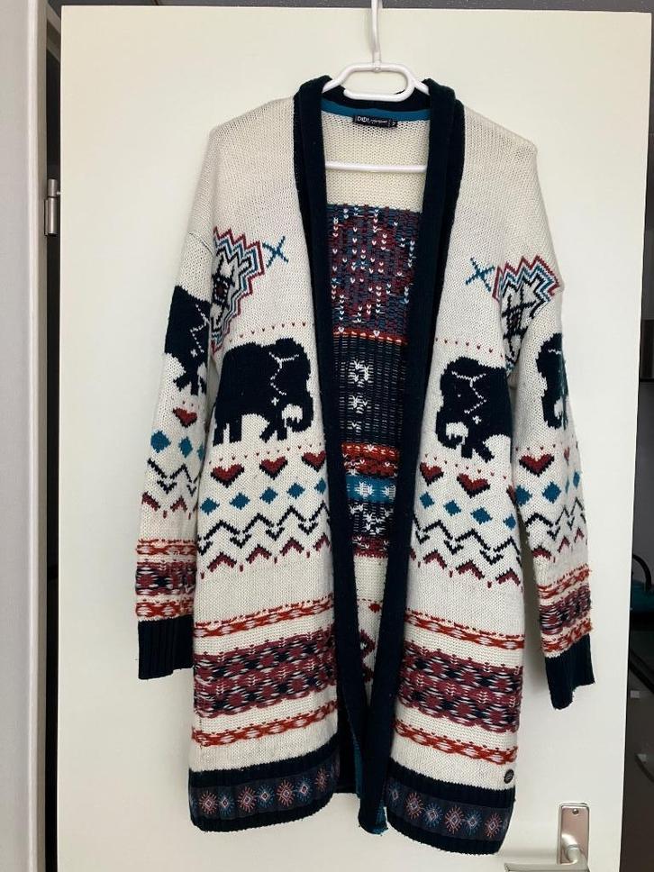 Olifanten vest Didi creme / donkerblauw, maat M/L, Kleding | Dames, Truien en Vesten, Gedragen, Wit, Ophalen of Verzenden
