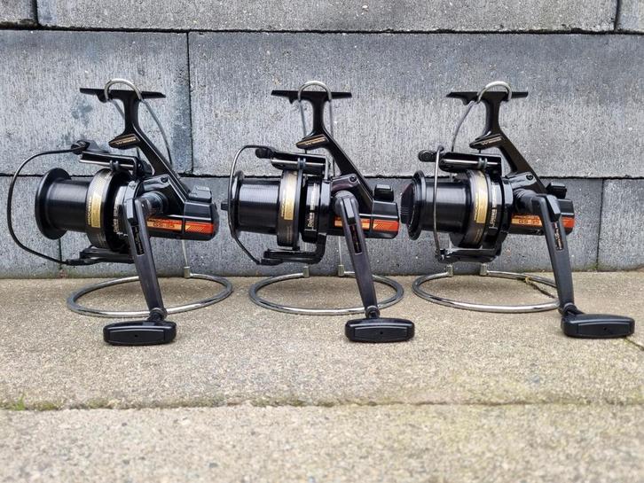 3 Daiwa Whisker Tournament GS-35 Zeer netjes, Watersport en Boten, Hengelsport | Karpervissen, Zo goed als nieuw, Molen, Ophalen of Verzenden
