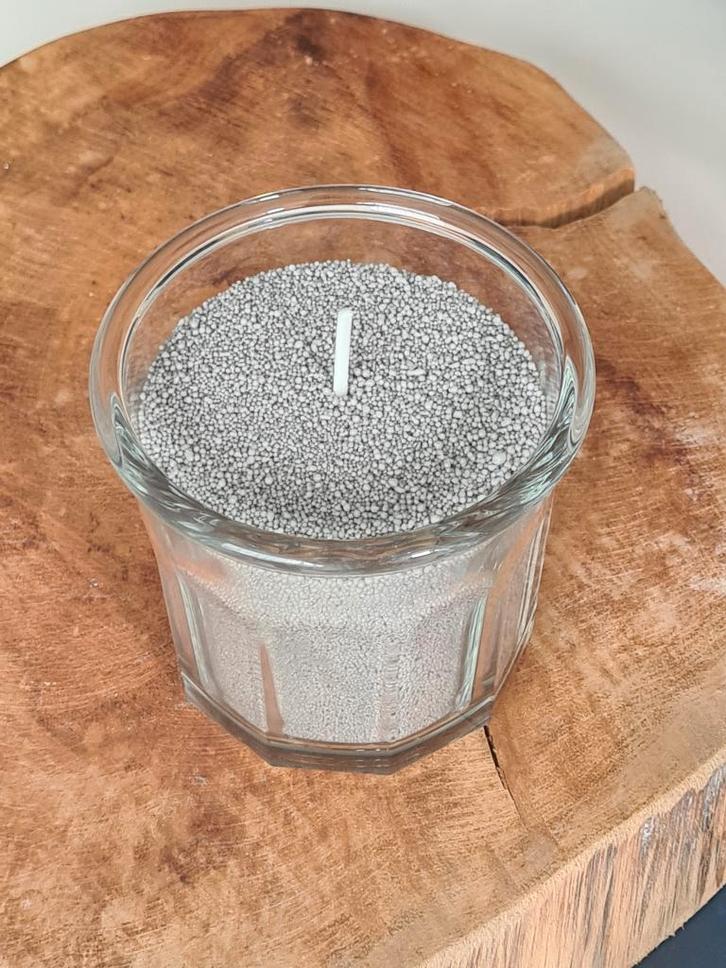 Kaarsenzand Donkergrijs 1kg Inclusief 15 Lonten, Huis en Inrichting, Woonaccessoires | Kandelaars en Kaarsen, Minder dan 25 cm