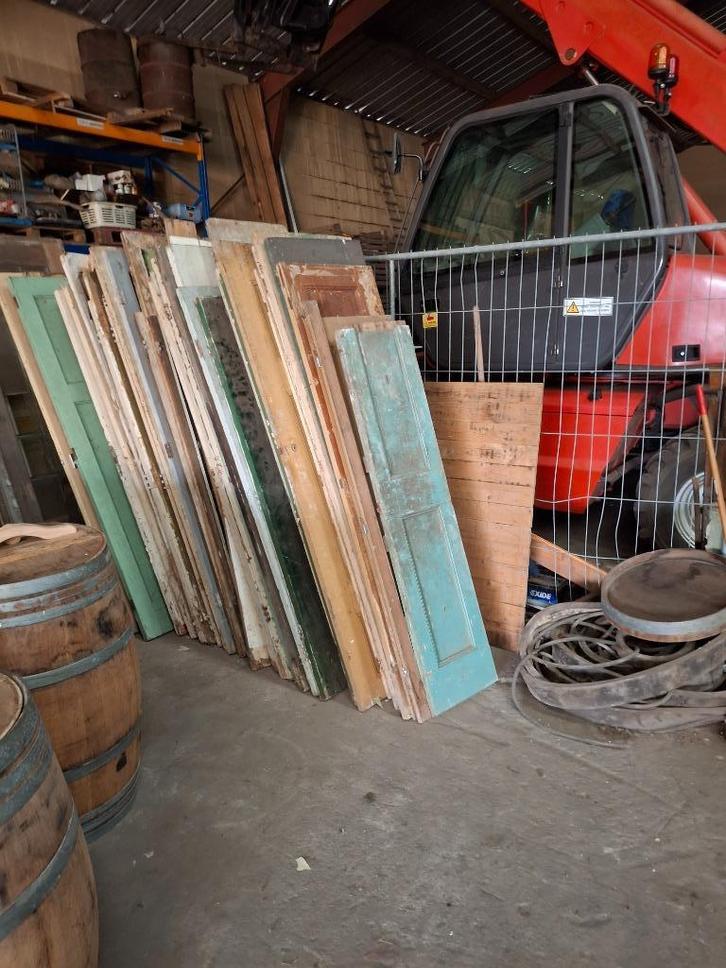 oude binnendeuren jaren 30-40-50 ,, zie foto's-omschrijving, Doe-het-zelf en Verbouw, Deuren en Horren, Gebruikt, Binnendeur, 215 cm of meer