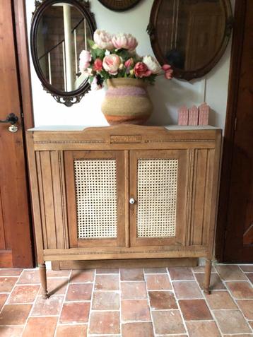 Ondiep Halkastje Rotan klein kastje boho brocante vintage beschikbaar voor biedingen