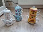 Tea for two potjes, Ophalen of Verzenden, Zo goed als nieuw, Porselein, Kop en/of schotel