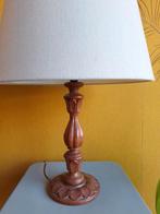 Brocante vintage landelijke lamp, schemerlamp, tafellamp, Huis en Inrichting, Lampen | Tafellampen, Minder dan 50 cm, Ophalen of Verzenden