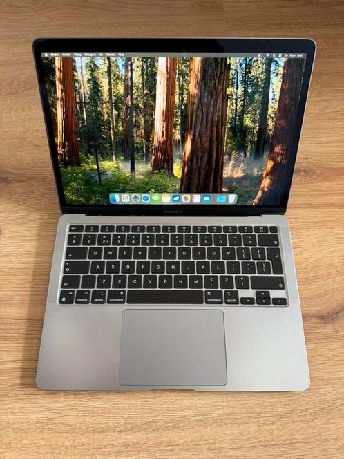 Apple Macbook Air M1, zwart/grijs, 256gb, zgan werkt perfect, Computers en Software, Apple Macbooks, Zo goed als nieuw, MacBook Air