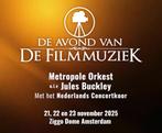 2 tickets 21 november avond van de filmmuziek Vak A gangpad, Tickets en Kaartjes, Twee personen, November