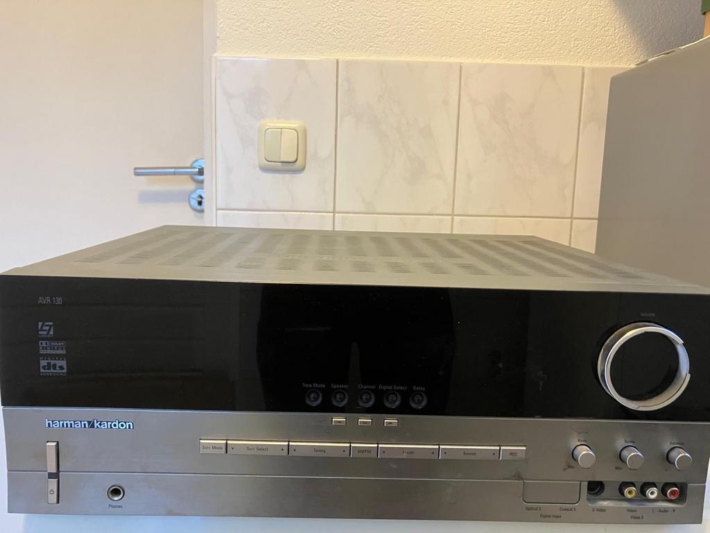 Harman Kardon AVR 130 & JBL Subwoofer en 5 surroundboxen, Ophalen, Gebruikt, 5.1-systeem, Overige merken