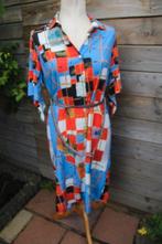 Doorknoopjurk rood/ blauw Lizzy & Coco mt M Vaste prijs, Kleding | Dames, Maat 38/40 (M), Blauw, Ophalen of Verzenden, Onder de knie