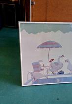 Vintage lithografie Gloria Eriksen SINGLE'S POND, Ophalen