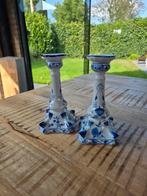 Delfts Blauwe Kandelaars - Set van 2, Ophalen of Verzenden, Keramiek of Aardewerk