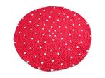 Vilten bolletjes vloerkleed 150cm diameter 100% WOL - NIEUW!, Rond, Nieuw, Ophalen of Verzenden, Rood