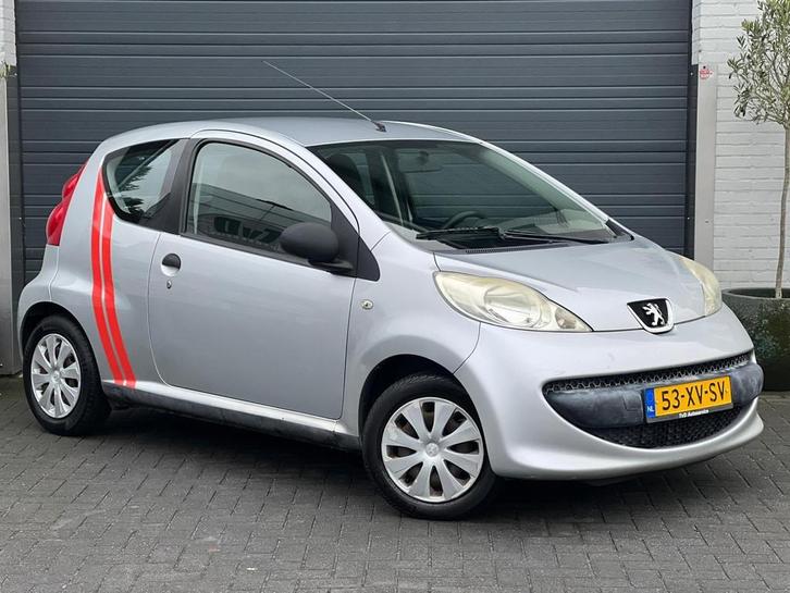 Peugeot 107 1.0-12V XR 2007 Grijs 3-Drs Goed onderhouden, Auto's, Peugeot, Bedrijf, Te koop, ABS, Airbags, Radio, Startonderbreker