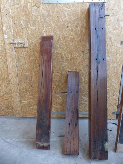 oud eiken spoorbielzen, wagondelen eiken, rustiek eiken, Doe-het-zelf en Verbouw, Hout en Planken, Balk, Eiken, Ophalen of Verzenden