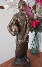 Brons Gepatineerd Bronzen beeld van St.George 65 cm hoog, Ophalen of Verzenden, Brons