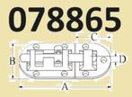 078865 Schuifgrendel RVS. 90x38x36x17 mm. € 15,95., Ophalen of Verzenden, Nieuw, Overige typen