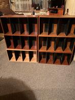 Houten CD/DVD opbergrekken, Huis en Inrichting, Kasten | Boekenkasten, Ophalen, Met plank(en), Gebruikt, 100 tot 150 cm