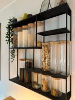 Zwart metalen wandrek TICA - 80x80cm, Huis en Inrichting, Ophalen of Verzenden, Gebruikt