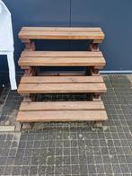 Houten trap/opstapje, Tuin en Terras, Terrasdelen en Vlonders, Ophalen, Gebruikt, Hout