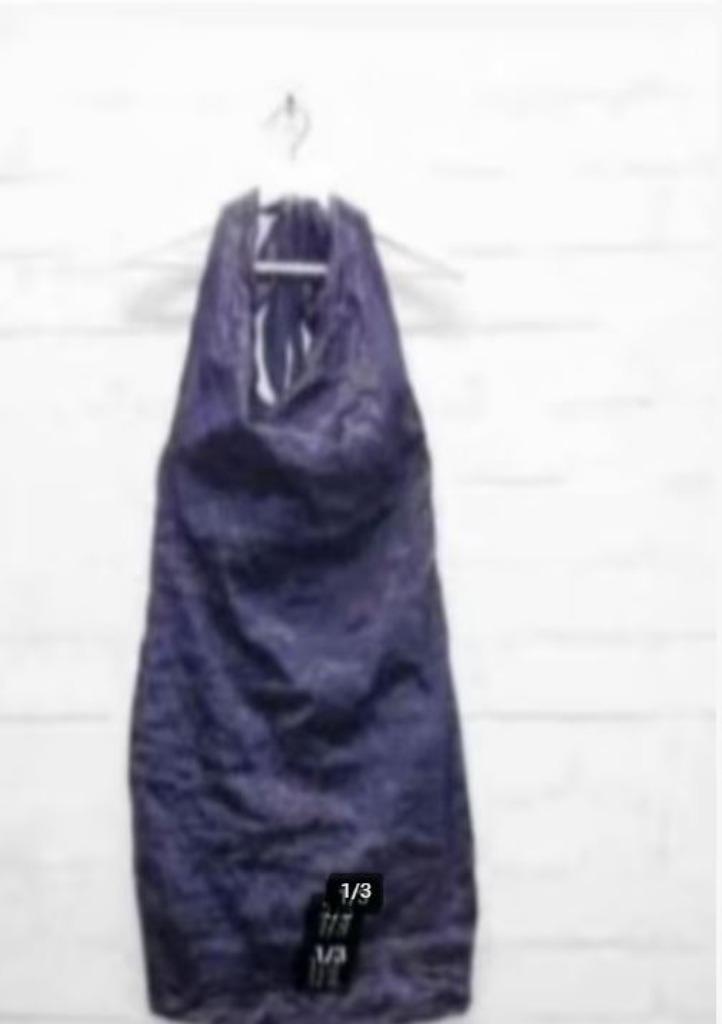 Sarah Pacini - Donkerblauwe halterjurk maat 38/40 - Nieuw, Kleding | Dames, Jurken, Nieuw, Maat 38/40 (M), Blauw, Boven de knie
