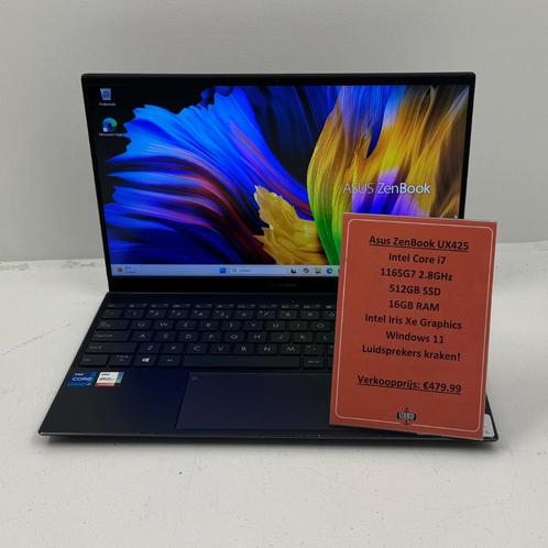 Asus ZenBook UX425_UX425EA Laptop | Luidspeakers kraken | In, Computers en Software, Windows Laptops, Zo goed als nieuw, 14 inch