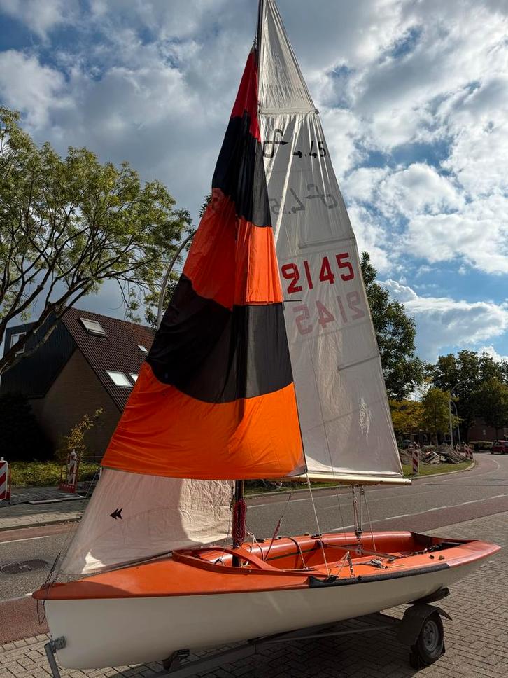 Zeilboot Simoun 445 met trailer, Watersport en Boten, Open zeilboten, Gebruikt, Overige typen, 3 tot 6 meter, Polyester, Geen motor