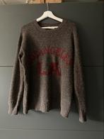 Leuke bruine trui met opdruk 40-46 €24,99, Kleding | Dames, Truien en Vesten, Ophalen of Verzenden, Zo goed als nieuw, Maat 46/48 (XL) of groter