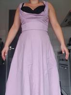 Lindy Bop Vintage Stijl Paarse Jurk met Zwart Maat M, Kleding | Dames, Maat 38/40 (M), Paars, Ophalen of Verzenden, Zo goed als nieuw