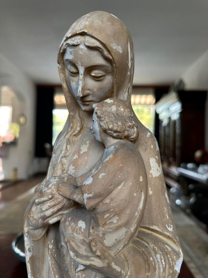 Beeld van maagd Maria met Jezus Christus, Antiek en Kunst, Antiek | Religie, Ophalen