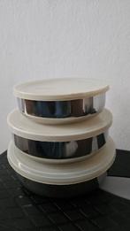 RVS Opbergbakken Set (3) met Deksel, Ophalen of Verzenden