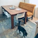 Teaktafel UniAntiek Arnhem, Huis en Inrichting, Tafels | Eettafels, Ophalen, Teakhout, 200 cm of meer, 50 tot 100 cm