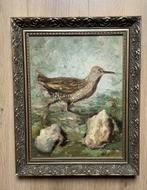 Schilderij waterral gesigneerd goudkleurige lijst, Antiek en Kunst, Ophalen of Verzenden