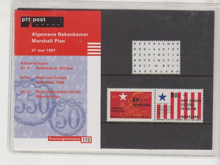 Postzegelmapje Algemene rekenkamer en Marshall plan, Postzegels en Munten, Postzegels | Nederland, Postfris, Na 1940, Verzenden