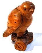 Houten Netsuke van een roofvogel Japan, Antiek en Kunst, Verzenden