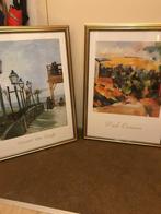 2 posters van schilder in mooie lijst, Ophalen of Verzenden, Zo goed als nieuw, 75 cm of meer, 50 tot 75 cm