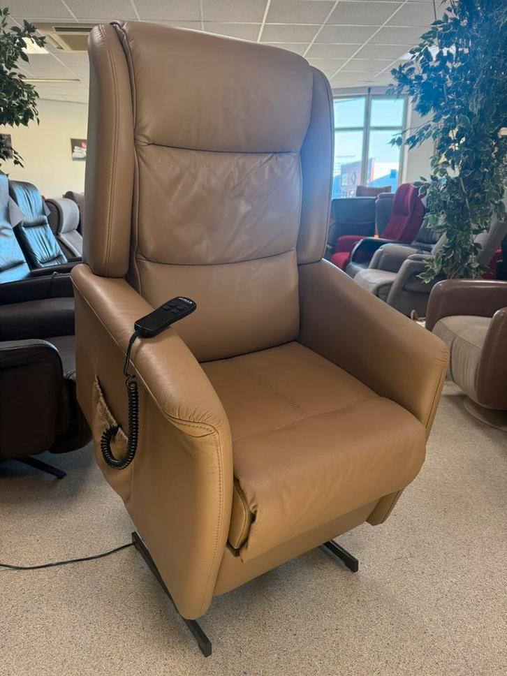 Hukla relax sta op stoel relaxfauteuil gratis bezorgd, Huis en Inrichting, Fauteuils, Zo goed als nieuw, Leer, Verzenden