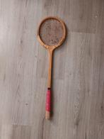 Vintage houten badminton reket, Sport en Fitness, Badminton, Ophalen, Gebruikt, Racket(s)