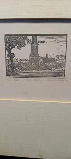 W.O.J. NIEUWENKAMP.  Kleine houtsnede Rhenen., Ophalen of Verzenden