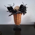 Decoratieve "Vaas" met Zwarte Accenten, Huis en Inrichting, Woonaccessoires | Vazen, Ophalen, Zo goed als nieuw