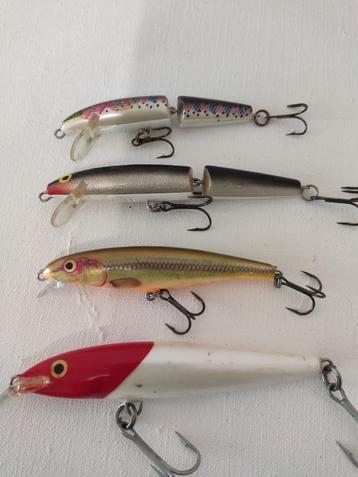 4 stuks Rapala pluggen gebruikt ( kunstaas ) beschikbaar voor biedingen